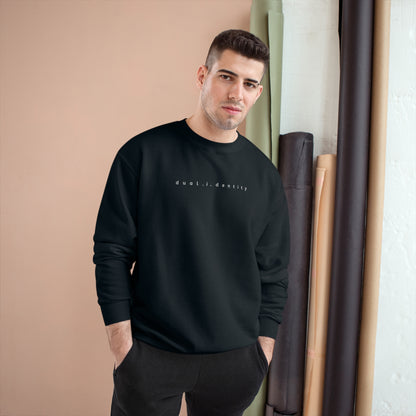 Dual Identity Black Sweatshirt – Minimalist Streetwear