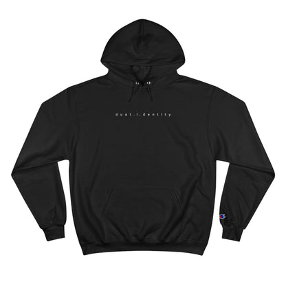 Dual Identity Black Hoodie – Minimalist Streetwear